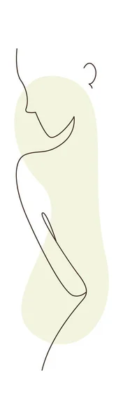 Lined Female Body Part Vector Illustration — Stock Vector
