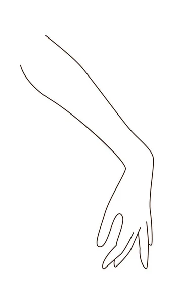Gefütterte Weibliche Hand Vektor Illustration — Stockvektor