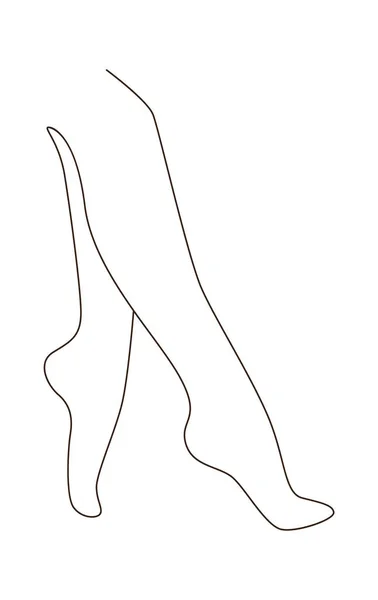 Gefütterte Weibliche Beine Vektor Illustration — Stockvektor