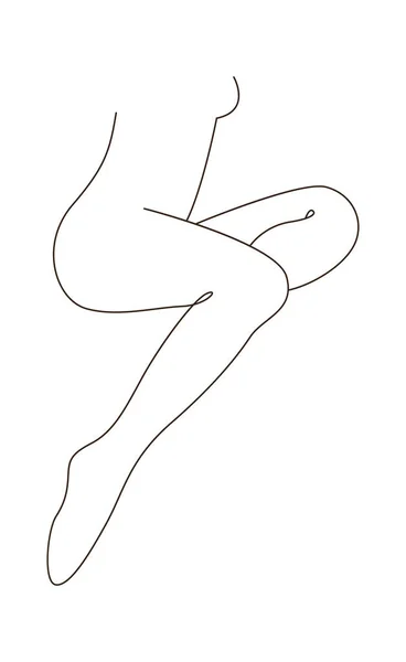 Lined Female Body Part Vector Illustration — Stock Vector