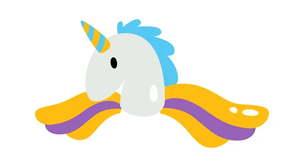 Inflatable Unicorn Head Vector Illustration — Stock Vector