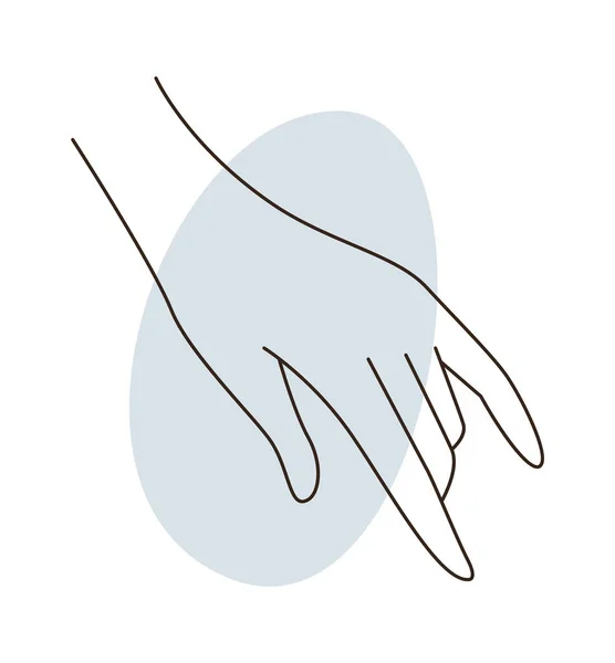 Lined Female Hand Vector Illustration — Stock Vector