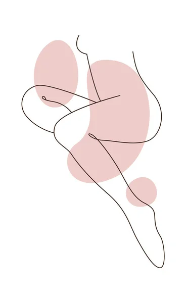Gefüllte Weibliche Körper Teil Vektor Illustration — Stockvektor
