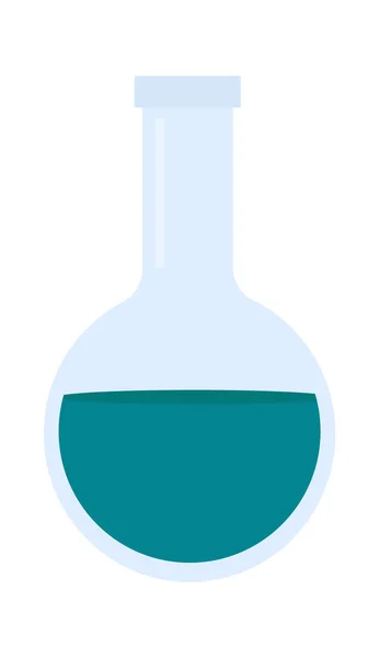Laboratory Flask Liquid Vector Illustration — Stock Vector