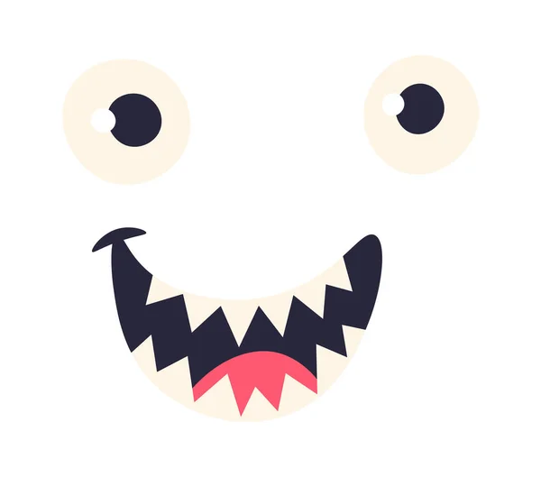 Lustige Monster Gesicht Vektor Illustration — Stockvektor