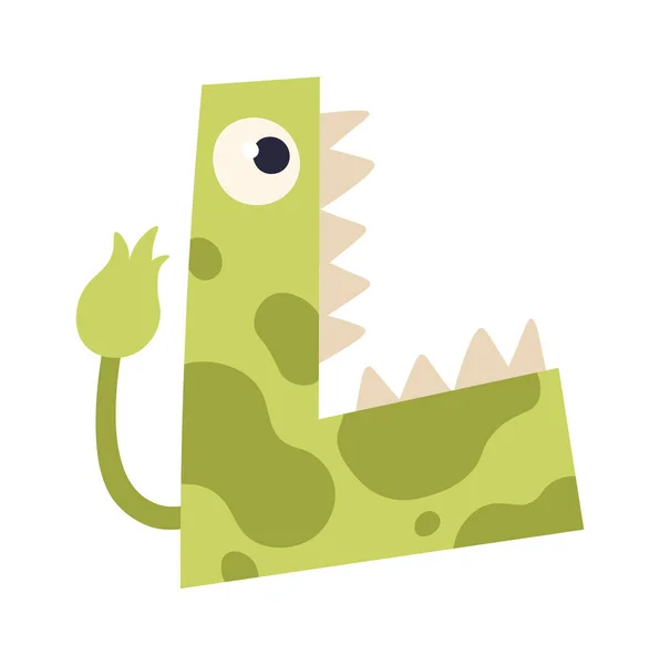 Monster Alphabet Lettre Illustration Vectorielle — Image vectorielle