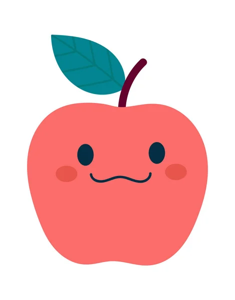 Apple Fruit Character Vector Illustration — Stock Vector