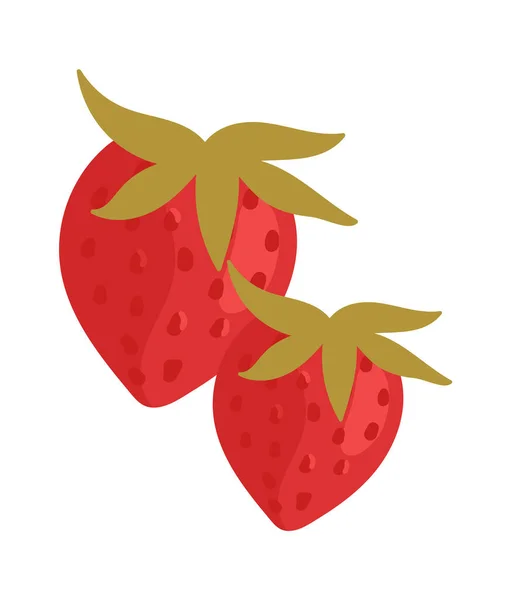 Strawberry Berries Icon Vector Illustration — Stock Vector