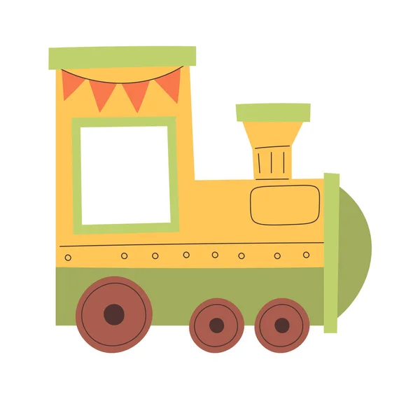 Retro Railroad Train Vector Illustration — Stock Vector