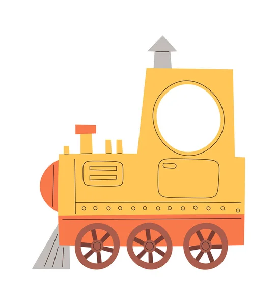 Retro Railroad Train Vector Ilustração —  Vetores de Stock