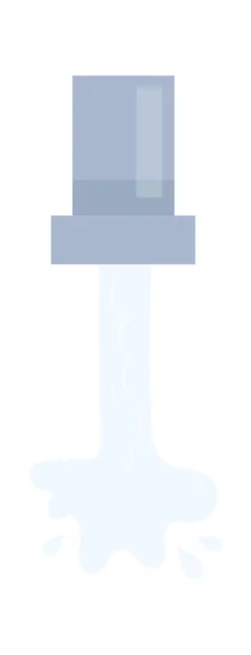 Vektorová Ilustrace Tekoucí Vody Kohoutku — Stockový vektor