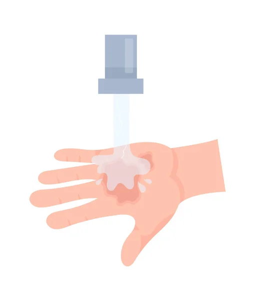 Χειρισμός Τραυματισμών Χεριών Απεικόνιση Διανύσματος Κρύου Νερού — Διανυσματικό Αρχείο