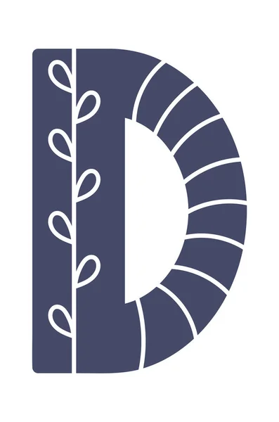 Alfabeto Desenhado Mão Ilustração Vetorial Letra —  Vetores de Stock