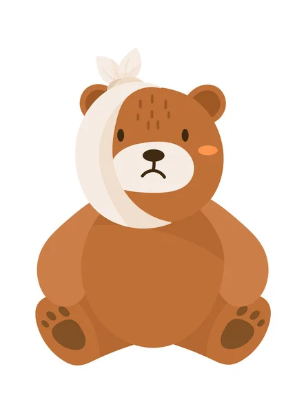 Ведмідь Перев Язаною Головою Векторні Ілюстрації — стоковий вектор