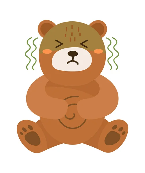 Αρκούδα Κεφαλαλγία Διανυσματική Απεικόνιση — Διανυσματικό Αρχείο