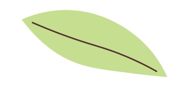 Çiçek Yaprak Simgesi Vektör İllüstrasyonu