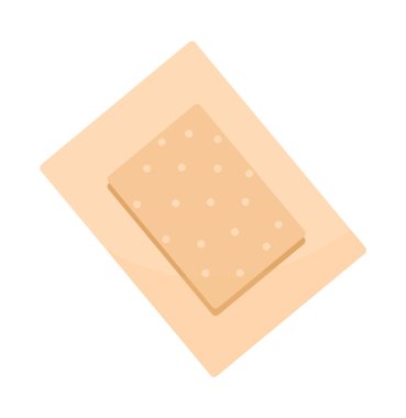 Dikdörtgen Tıbbi Alçı Vektörü İllüstrasyonu