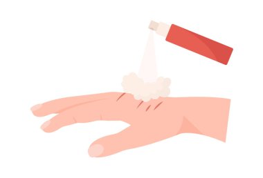 İlk Tıbbi Dondurucu Spreyleme Vektörü İllüstrasyonu