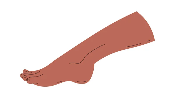 Handgezeichnete Menschliche Fuß Vektor Illustration — Stockvektor
