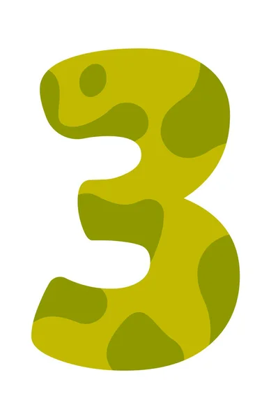 恐竜アルファベット3桁のベクトルイラスト — ストックベクタ