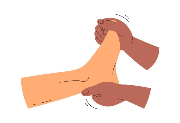 Foot Massage Procedure Vector Illustration — Stock Vector