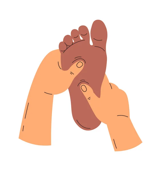Fußmassage Verfahren Vektor Illustration — Stockvektor