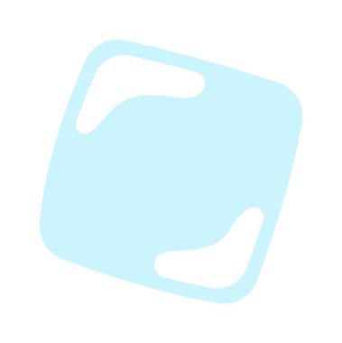 Buz Küpü Simgesi Vektör İllüstrasyonu