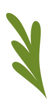 Çiçek Yaprak Simgesi Vektör İllüstrasyonu