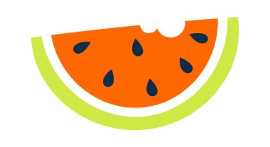 Karpuz Meyve Dilimi Vektör İllüstrasyonu