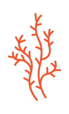 Yosun Bitkisi Simge Vektörü İllüstrasyonu