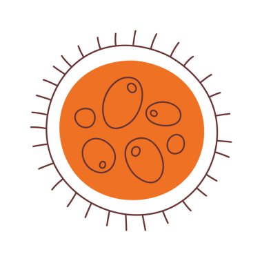 Bakteri Virüsü Simgesi Vektör İllüstrasyonu