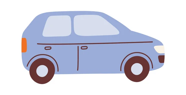 Mobil Hatchback Vector Illustration - Stok Vektor
