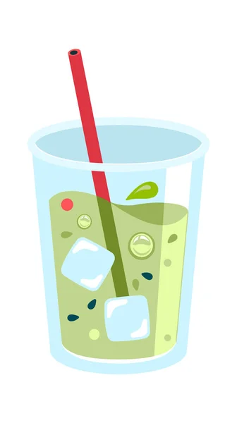 Bacche Cocktail Glass Vector Illustrazione — Vettoriale Stock