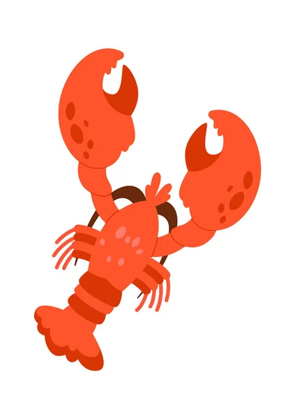 Lobster Marine Mollusk Vector Ilustración — Vector de stock