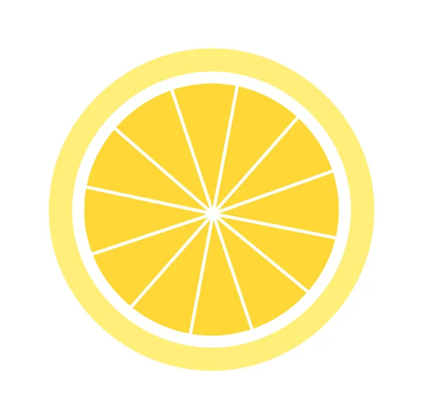 Lemon Buah Irisan Vektor Ilustrasi - Stok Vektor
