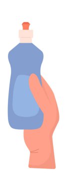 Bulaşık Yıkayan Sıvı Vektör Resimleriyle El