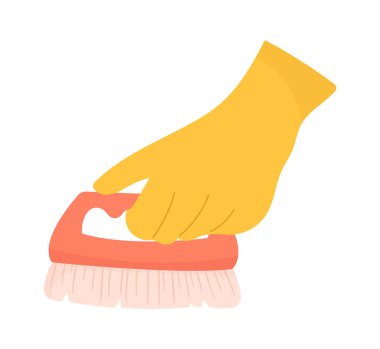 Fırça Vektörü İllüstrasyonuyla El