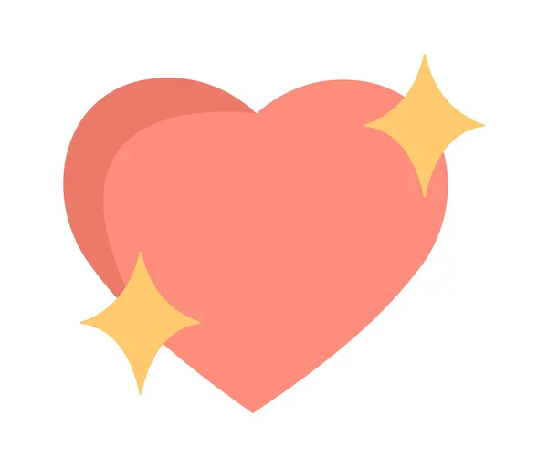 Coração Com Estrelas Ícone Ilustração Vetor — Vetor de Stock
