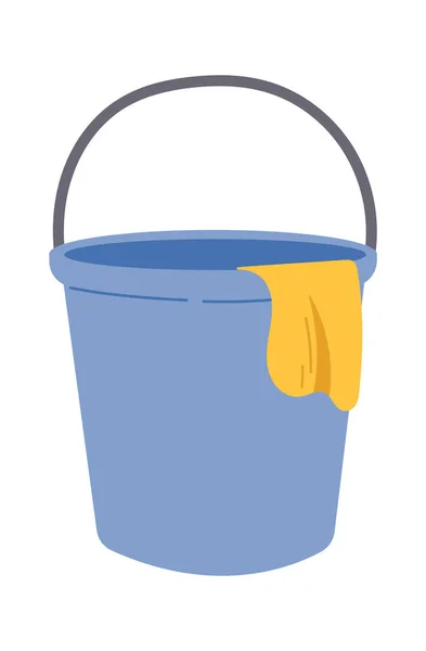 Bucket Rag Vector Illustration — Stock Vector