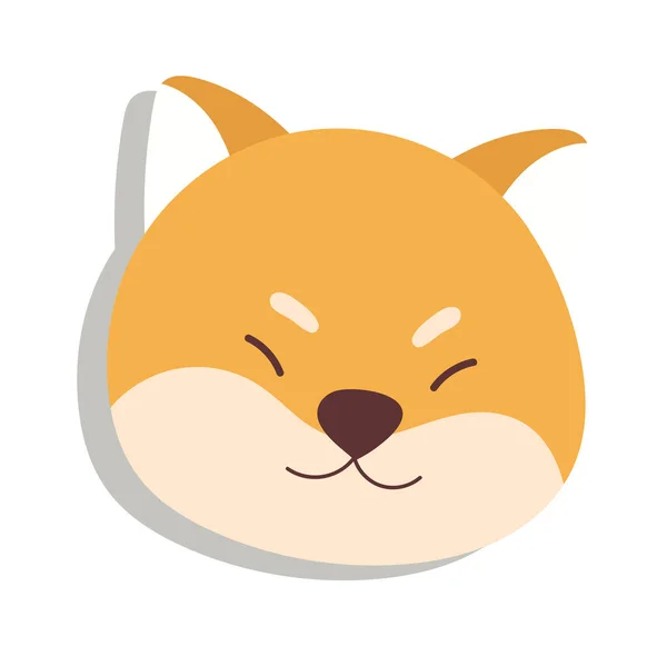 Shiba Inu Dog Head Vector Illustration — Stockový vektor