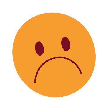 üzgün emoji simgesi vektör illüstrasyonu