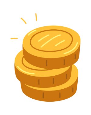 Bozuk para yığını vektör çizimi