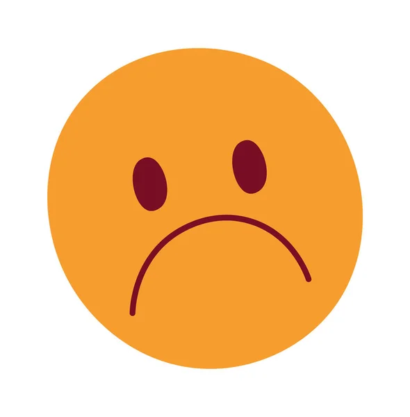 Smutná Emoji Ikona Vektorová Ilustrace — Stockový vektor