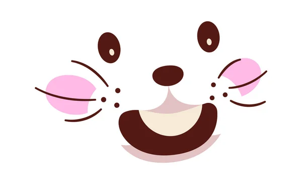 Maschera Pittura Del Coniglio Facciale Illustrazione Vettoriale — Vettoriale Stock
