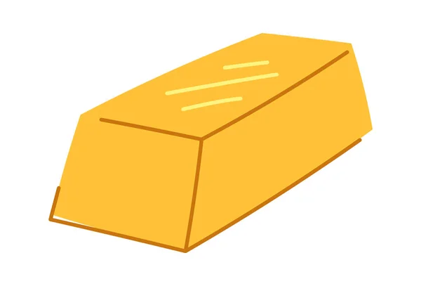 Goldbarren Icon Vector Illustration — Stockvektor