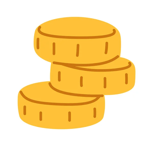 Stack Coins Vector Illustration — Stock Vector