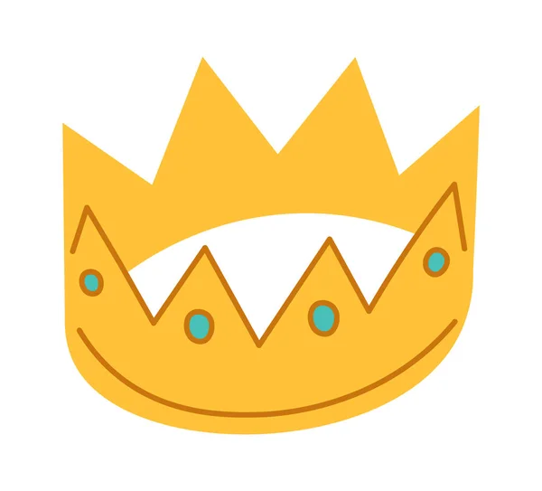 Gold King Crown Vector Illustration — Stock Vector