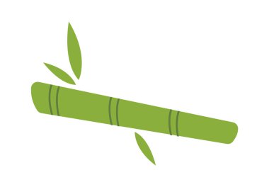 Yaprak Vektörü İllüstrasyonlu Bambu Bitkisi