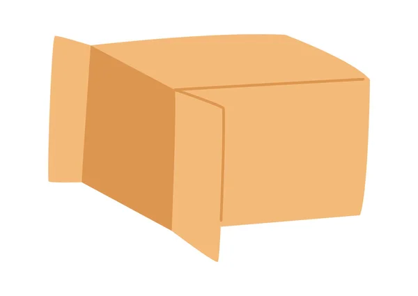 Ilustración Vectores Caja Cartón Abierto — Vector de stock