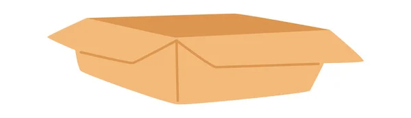 Illustration Vectorielle Boîte Carton Ouverte — Image vectorielle